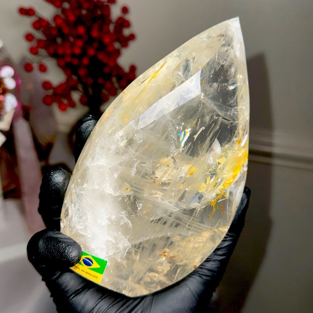 Wow! Extra Quality Girasol Quartz with Iron Inclusions, Brazil Statement Piece!